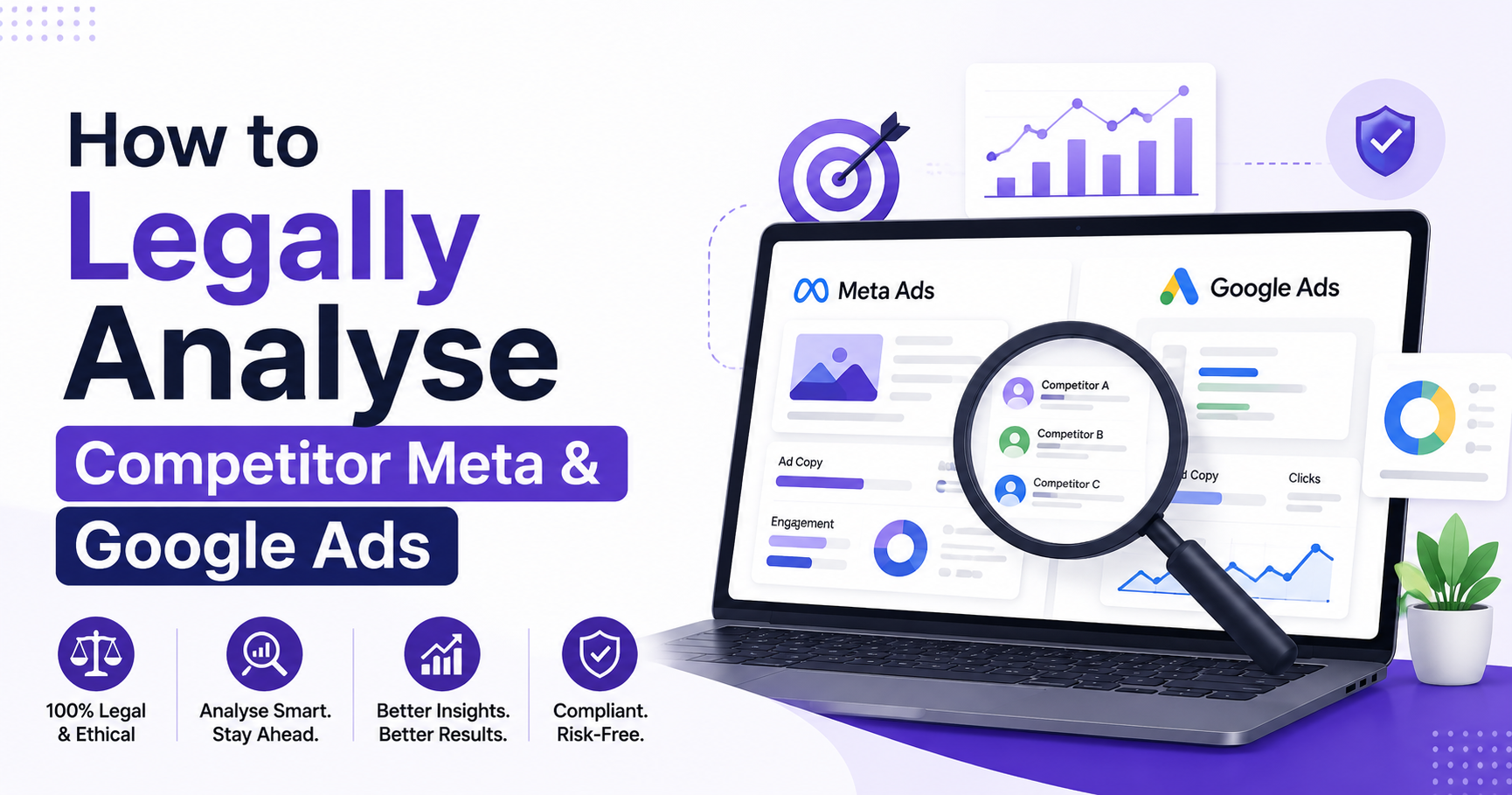 How to legally analyse competitor Meta and Google Ads using ethical ad research tools and marketing insights.